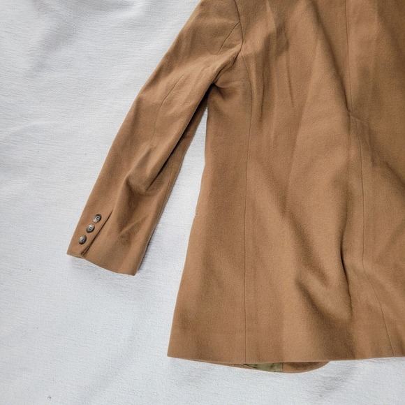 LL Bean Coat Size 12 Beige Topcoat Blazer Womens Top - Picture 13 of 16